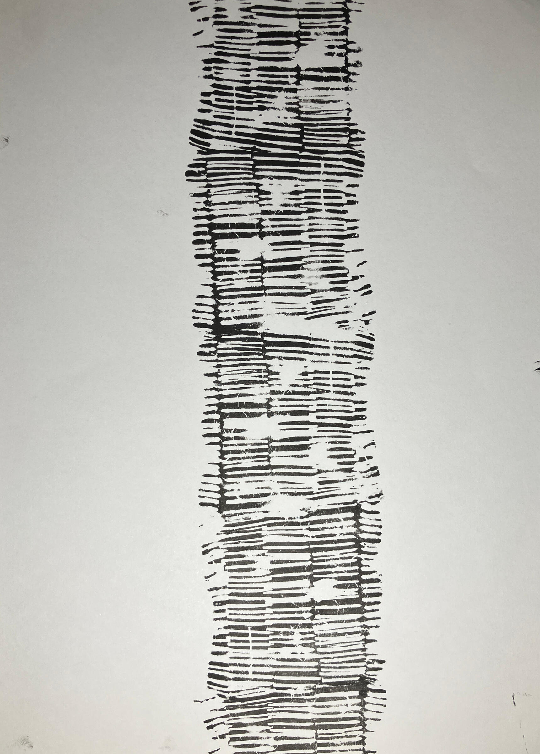 Gravura em matriz feita com porcelana fria